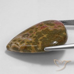 Jaspe Multicolorido Natural 41.21ct, Formato de pêra, Opaco