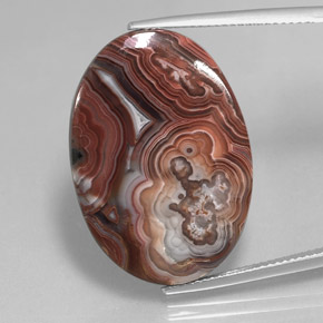 Jaspe multicolorido natural 22,62ct, corte oval, opaco