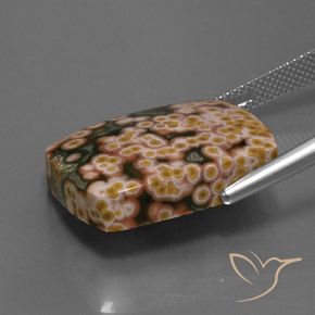 Jaspe Multicolorido Natural 21.22ct, baguete, Opaco