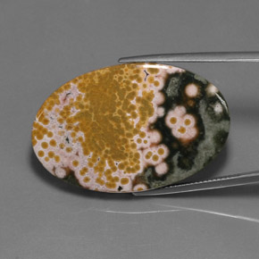 Jaspe Multicolorido Natural 38.01ct, Corte Oval, Opaco