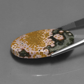 Jaspe Multicolorido Natural 38.01ct, Corte Oval, Opaco