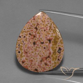 44.44ct Natural Multicolorido Jaspe, Formato de pêra, Opaco