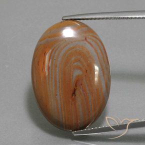 17.79ct Natural Multicolorido Jaspe, oval, Opaco