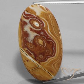 34.73ct Natural Multicolorido Jaspe, oval, Opaco