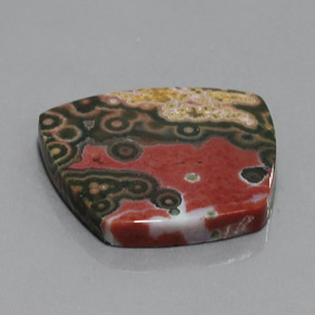 Jaspe multicolorido natural 36,00ct, forma extravagante, opaco