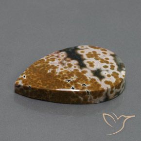 Jaspe Multicolorido Natural 34.46ct, Formato de pêra, Opaco