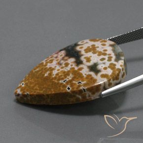 Jaspe Multicolorido Natural 34.46ct, Formato de pêra, Opaco