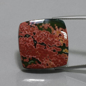 Jaspe multicolorido natural 31,23ct, almofada cortada, opaco