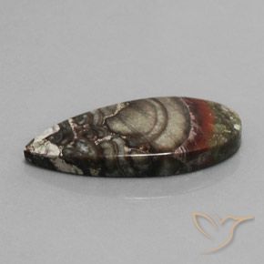 Jaspe Multicolorido Natural 16.94ct, Formato de pêra, Opaco