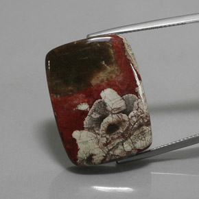 Jaspe multicolorido natural 25,26ct, almofada cortada, opaco