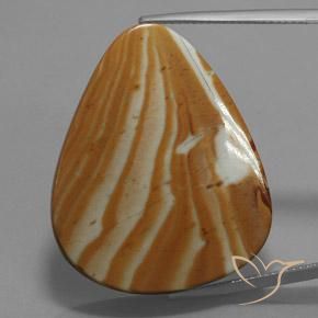 Pedra preciosa pêra jaspe de 41,67 quilates, jaspe certificado solto da India, Gema natural não tratada, 32,3 x 26,4 mm, Photo A