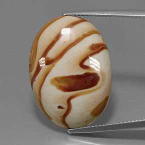 Jaspe multicolorido natural 18,37ct, corte oval, opaco