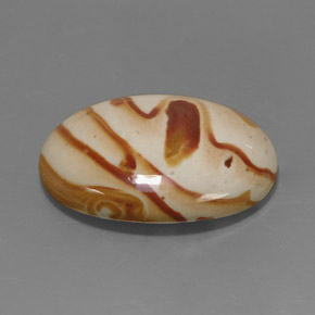 Jaspe multicolorido natural 18,37ct, corte oval, opaco