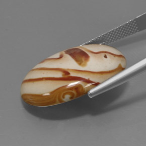 Jaspe multicolorido natural 18,37ct, corte oval, opaco