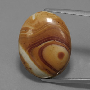 Jaspe multicolorido natural 16,29ct, corte oval, opaco