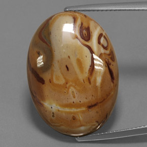 Jaspe multicolorido natural 19,06ct, corte oval, opaco