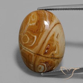 16.08ct Natural Multicolorido Jaspe, oval, Opaco