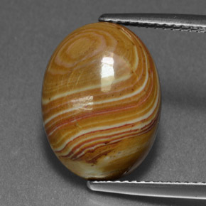 Jaspe multicolorido natural 7,34ct, corte oval, opaco