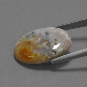 Jaspe multicolorido natural 12,16ct, corte oval, opaco
