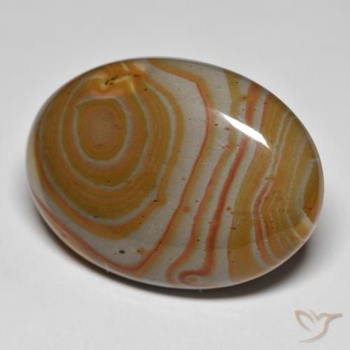 34.64ct Natural Multicolorido Jaspe, oval, Opaco
