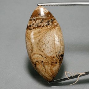 41.94ct Natural Multicolorido Jaspe, Marquesa, Opaco