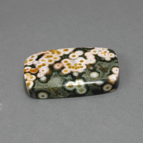 Jaspe multicolorido natural 18,21ct, almofada cortada, opaco