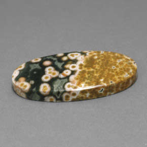 Jaspe multicolorido natural 19,53ct, corte oval, opaco