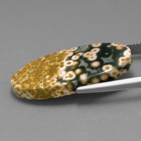 Jaspe multicolorido natural 19,53ct, corte oval, opaco