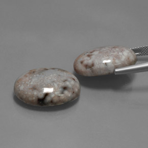 Pedras preciosas de jaspe multicolorido natural de 28,35 ct, corte oval, opaco