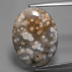 Jaspe multicolorido natural 12,17ct, corte oval, opaco