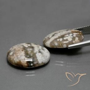 Pedras preciosas de Jaspe Multicolorido natural de 22.46 ct, oval, Opaco