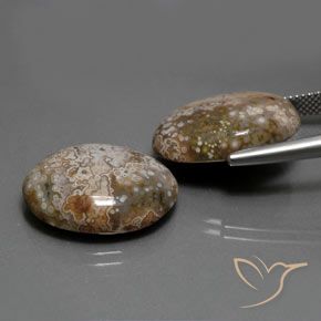 Pedras preciosas de Jaspe Multicolorido natural de 25.60 ct, oval, Opaco