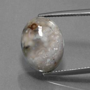 Jaspe multicolorido natural 9,84ct, corte oval, opaco