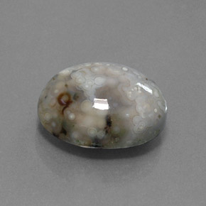 Jaspe multicolorido natural 9,84ct, corte oval, opaco