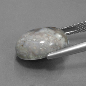 Jaspe multicolorido natural 9,84ct, corte oval, opaco