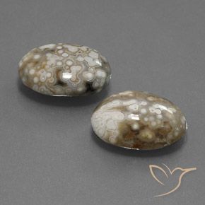 Pedras preciosas de Jaspe Multicolorido natural de 15.34 ct, oval, Opaco