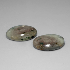 Pedras preciosas de jaspe multicolorido natural de 34,41 ct, corte oval, opaco