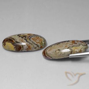 Pedras preciosas de Jaspe Multicolorido natural de 29.46 ct, oval, Opaco