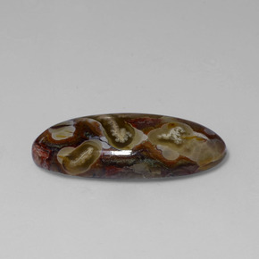 Jaspe multicolorido natural 13,46ct, corte oval, opaco