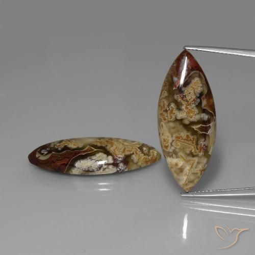 28.79ctw Natural Multicolorido Jaspe, Marquesa, Opaco