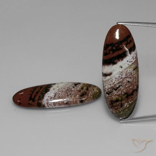 29.73ctw Natural Multicolorido Jaspe, oval, Opaco