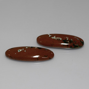 Pedras preciosas de jaspe multicolorido natural de  ct, corte oval, opaco