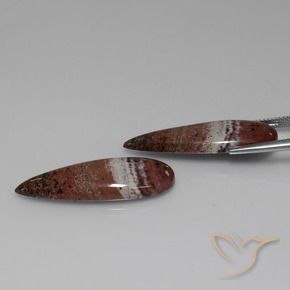 Pedras preciosas de Jaspe Multicolorido natural de 24.06 ct, Formato de pêra, Opaco
