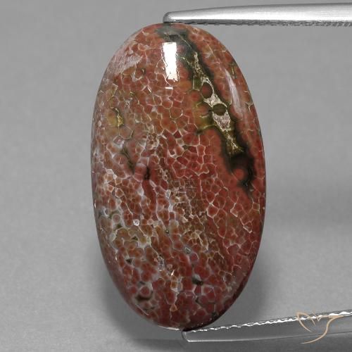 9.98ct Natural Multicolorido Jaspe, oval, Opaco