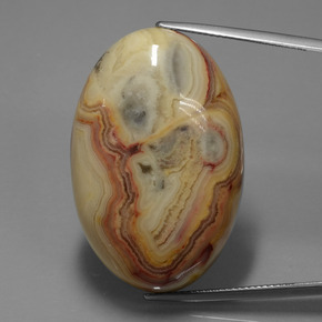 Jaspe multicolorido natural 58,43ct, corte oval, opaco