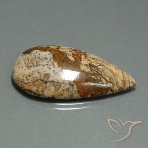 Jaspe Multicolorido Natural 33.42ct, Formato de pêra, Opaco