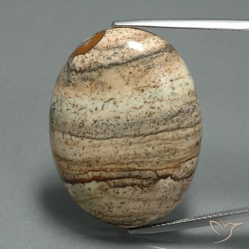 40.60ct Natural Multicolorido Jaspe, oval, Opaco, Photo A