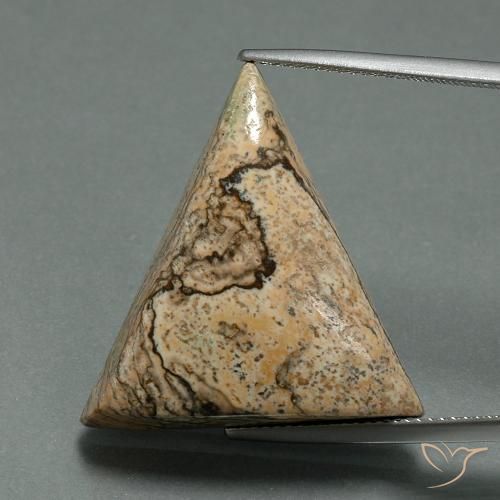 24.08ct Natural Multicolorido Jaspe, Trilhão, Opaco