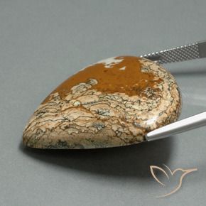 Jaspe Multicolorido Natural 50.96ct, Formato de pêra, Opaco
