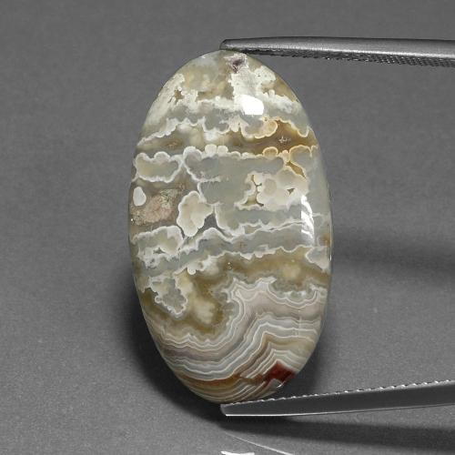 Jaspe multicolorido natural 18,21ct, corte oval, opaco
